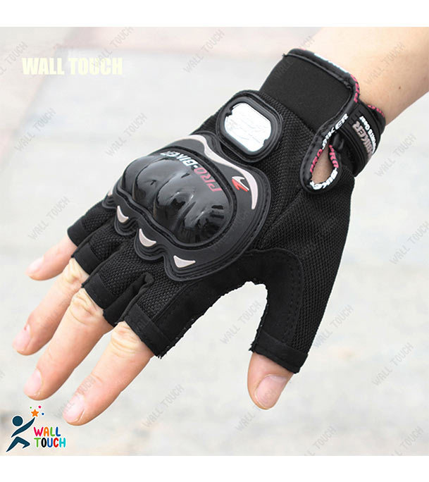Buy Moto sports gear Motorcycle Racing Synthetic Leather Half Finger Gloves With Protection Bike Safety For BIKER at Best Price in Bangladesh