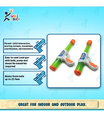 Buy 2 pcs Blaster Shooter Gun Battle Toy for Kids with 12 Soft Foam Balls at Best Price in Bangladesh