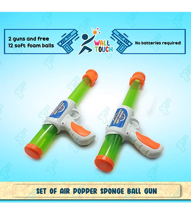 Buy 2 pcs Blaster Shooter Gun Battle Toy for Kids with 12 Soft Foam Balls at Best Price in Bangladesh