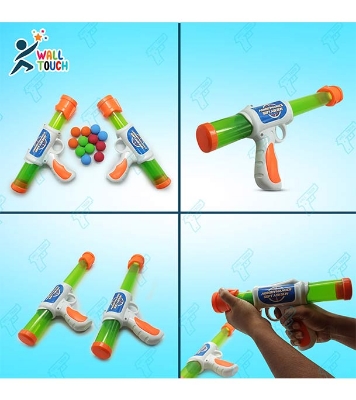 Buy 2 pcs Blaster Shooter Gun Battle Toy for Kids with 12 Soft Foam Balls at Best Price in Bangladesh