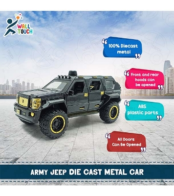 Buy ARMY JEEP Diecast Alloy Metal Model Collection Car With Light & Music. Heavy Weighted, Big Size, All Door Openable at Best Price in Bangladesh