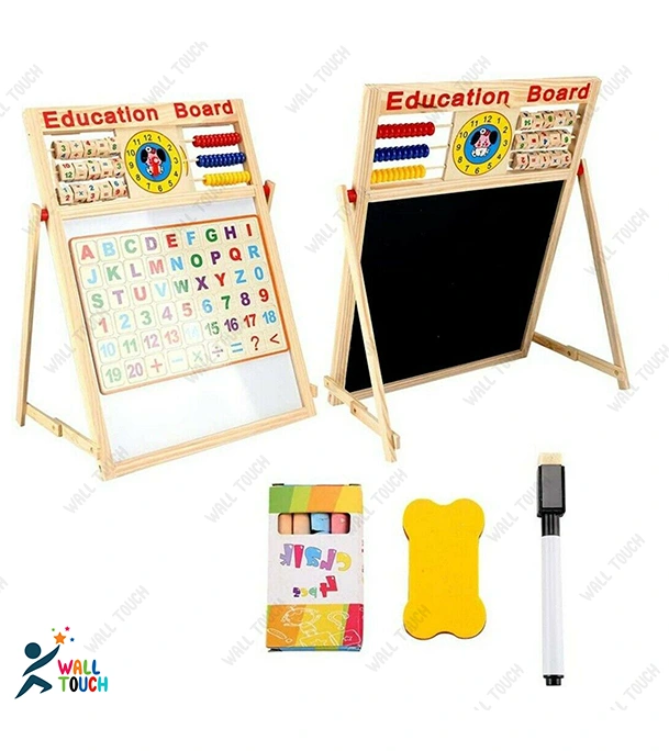 Buy Double sided educational multipurpose magnetic & wooden writing board Size: (17"x14") & (16"x21") (White & Black both) at Best Price in Bangladesh