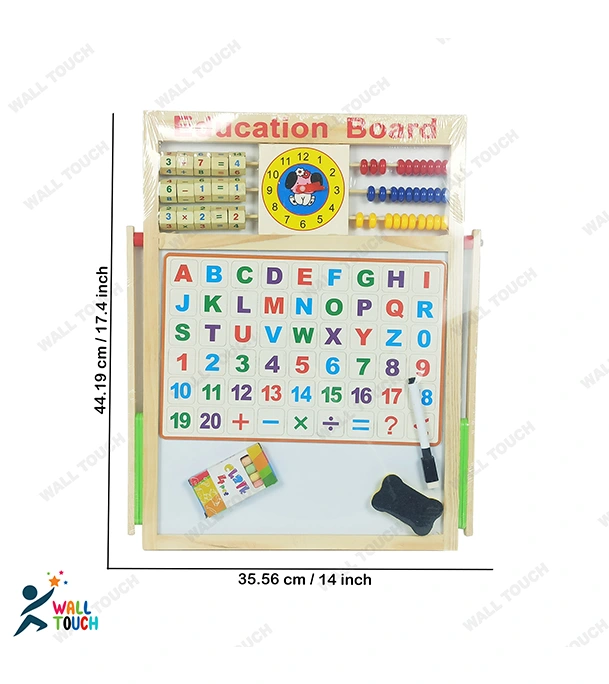 Buy Double sided educational multipurpose magnetic & wooden writing board Size: (17"x14") & (16"x21") (White & Black both) at Best Price in Bangladesh
