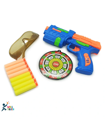 Buy Fires Foam Darts Shooter Plastic Soft Bu-llet Blaster Toy Gun With Suction Target Board at Best Price in Bangladesh