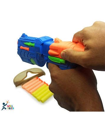 Buy Fires Foam Darts Shooter Plastic Soft Bu-llet Blaster Toy Gun With Suction Target Board at Best Price in Bangladesh