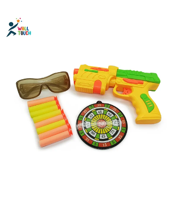 Buy Fires Foam Darts Shooter Plastic Soft Bu-llet Blaster Toy Gun With Suction Target Board at Best Price in Bangladesh