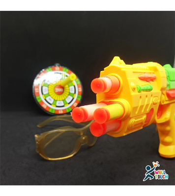 Buy Fires Foam Darts Shooter Plastic Soft Bu-llet Blaster Toy Gun With Suction Target Board at Best Price in Bangladesh