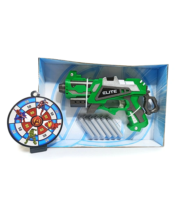 Buy NUB Inspired Avenger’s Super Hero Plastic Soft Bullet Blaster Toy GUN With Suction Target Board at Best Price in Bangladesh