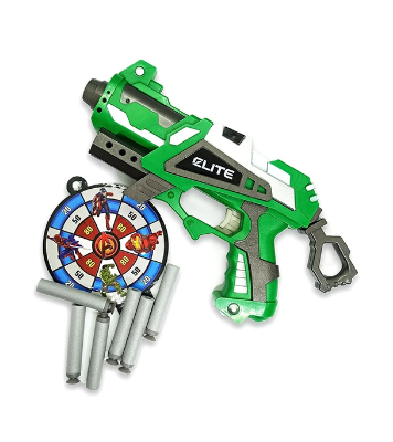 Buy NUB Inspired Avenger’s Super Hero Plastic Soft Bullet Blaster Toy GUN With Suction Target Board at Best Price in Bangladesh