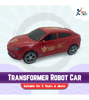 Buy Battery Operated Light & Music 360 Degree Rotating Transformer Robot Car TOY at Best Price in Bangladesh