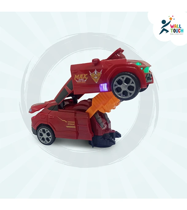 Buy Battery Operated Light & Music 360 Degree Rotating Transformer Robot Car TOY at Best Price in Bangladesh