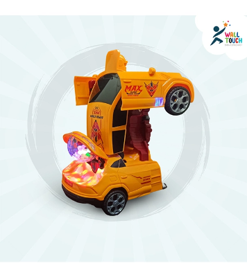 Buy Battery Operated Light & Music 360 Degree Rotating Transformer Robot Car TOY at Best Price in Bangladesh