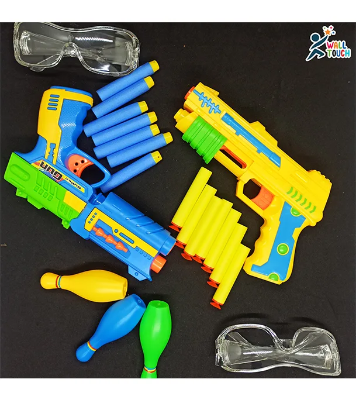 Buy Fires Foam Darts Shooter Plastic Soft Bull-et Blaster Toy Gun With Suction Target Board at Best Price in Bangladesh