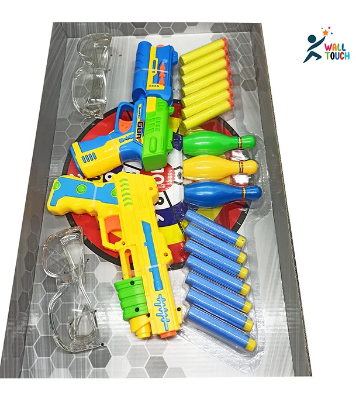 Buy Fires Foam Darts Shooter Plastic Soft Bull-et Blaster Toy Gun With Suction Target Board at Best Price in Bangladesh