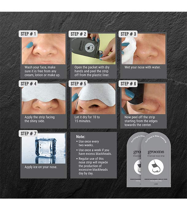 Buy Groome Charcoal Purifying &Deep Cleansing Nose Strips (Monthly Pack)6 Pcs at Best Price in Bangladesh
