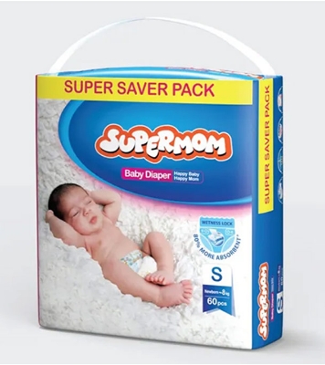 Supermom Baby Belt Diaper Small - 3-8 kg - 60 Pcs