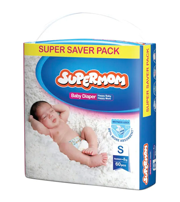Supermom Baby Belt Diaper Small - 3-8 kg - 60 Pcs