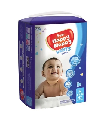 Picture of Fresh Happy Nappy Pant Diaper S ( 4-8 kg ) 42 Pcs