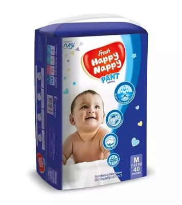 Picture of Fresh Happy Nappy Pant Diaper M (7- 12 kg) 40 Pcs