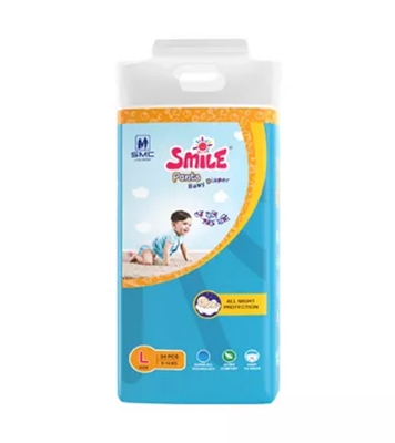 SMC Smile Baby Diaper Pant L (9-14KG) - 34 pcs