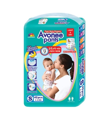 Avonee Pant Diaper S - 4-8 kg - 42 Pcs