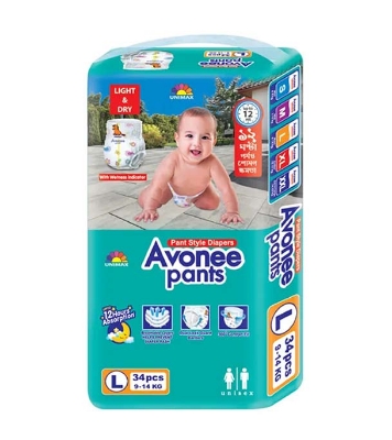 Avonee Pant Diaper L - 9-14 kg - 34 Pcs