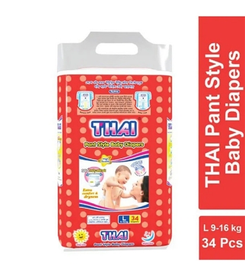 Buy Thai Pant Diaper L - 9-16 kg - 34 Pcs Online 