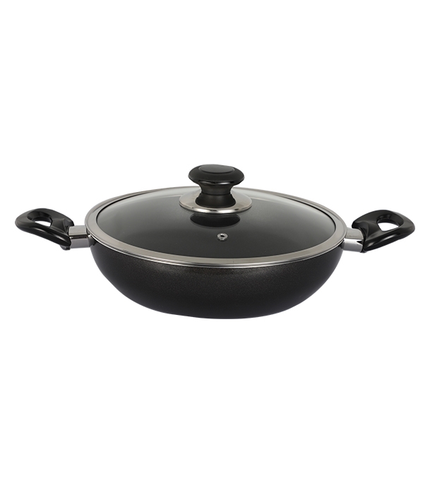 Picture of TOPPER Nonstick Glamour Deep Fry Pan With Lid IB (Black) 24 cm 