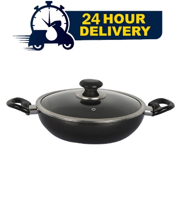 Picture of TOPPER Nonstick Glamour Deep Fry Pan With Lid IB (Black) 24 cm 