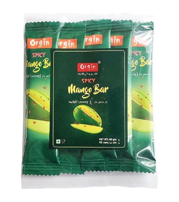 Buy Orgin Spicy Mangobar 60gm (5 pcs Packet) Online 