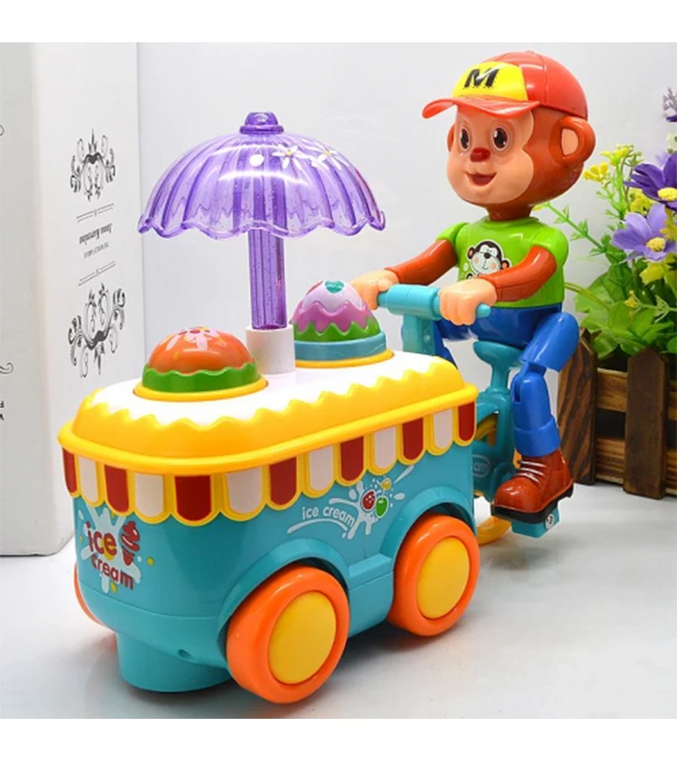 Picture of Monkey Ice Cream Cart Multicolor Toy