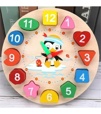 Picture of Color Sorting Clock Logical Ability Wooden Shape Toys