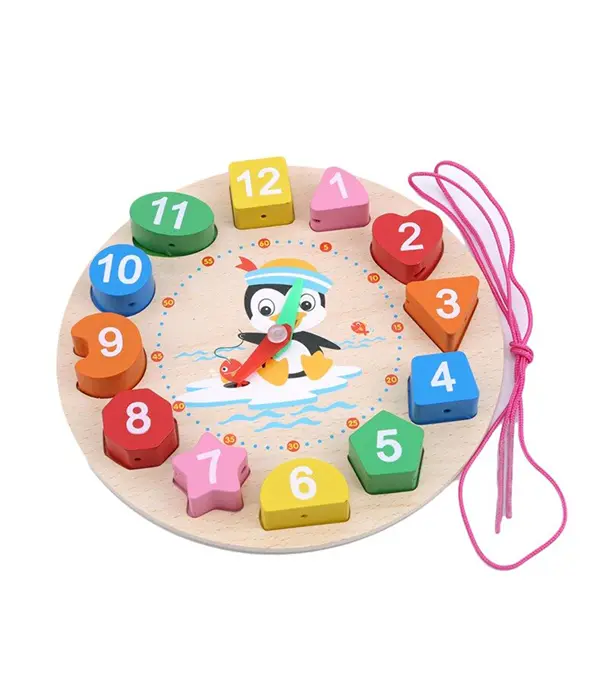 Picture of Color Sorting Clock Logical Ability Wooden Shape Toys