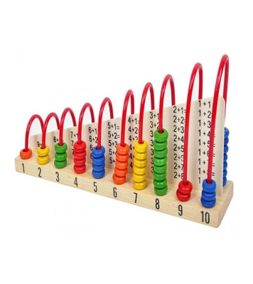 Picture of Wooden Double-Sided Calculation Shelf Abacus