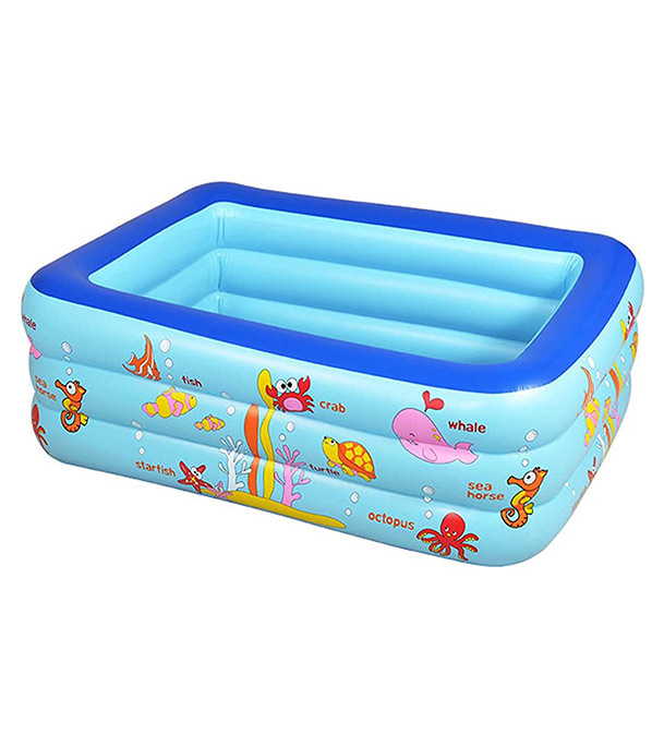 Picture of Inflatable Swimming Pool Adults & Kids Baby Pool Bathing Tub Outdoor Indoor 150 Cmx 110cmx50cm With Electric Pumper