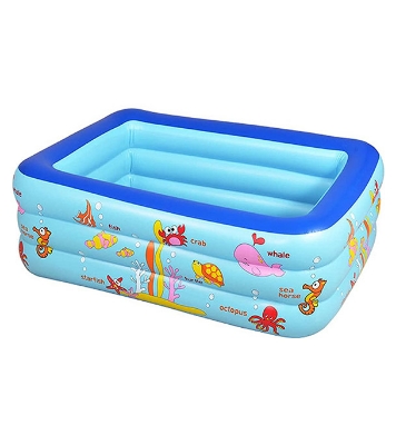 Picture of Inflatable Swimming Pool Adults & Kids Baby Pool Bathing Tub Outdoor Indoor 150 Cmx 110cmx50cm Without Electric Pumper
