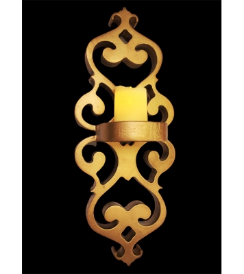 Buy Rajsthani Candle Stand /Pot Plant Stand (Golden) at best price