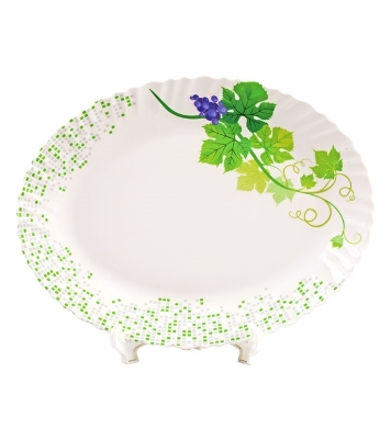Buy Italiano 13.5" Crazy Oval Dish-Snowdrop Online at Best Price