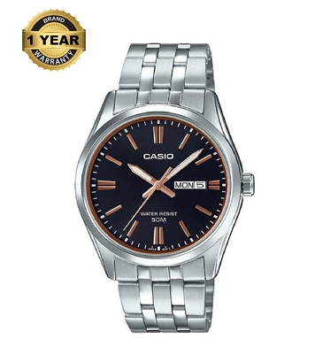 Buy Casio MTP-1335D-1A2VDF Enticer Date Chain Black Dial Men’s Watch   Online 