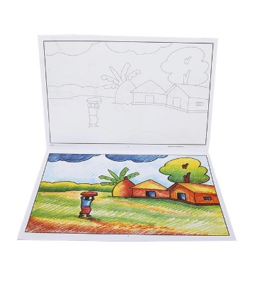 Buy Scenery Colour drawing book Online 
