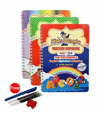Buy KIDS Magic Practice copy Handwriting Practice Book 3 pcs with  5 PCS pen Online
