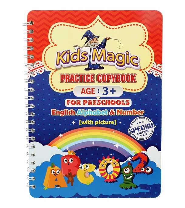 Buy KIDS Magic Practice copy Handwriting Practice Book 3 pcs with 5 PCS pen Online	