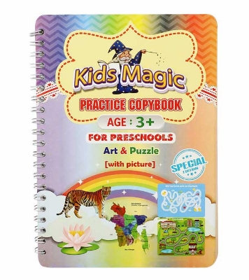 Buy KIDS Magic Practice copy Handwriting Practice Book 3 pcs with 5 PCS pen Online	