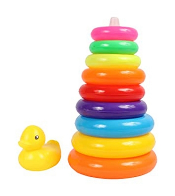 Buy Ring Tower | Colorful Rainbow ring tower stacker - Ring Toy for kids (pure plastic material)12 inches Online 