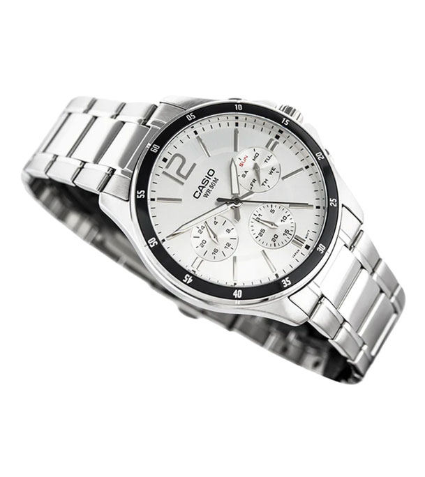 Buy Casio Enticer Multifunction Silver Chain Watch MTP-1374D-7AVDF Online