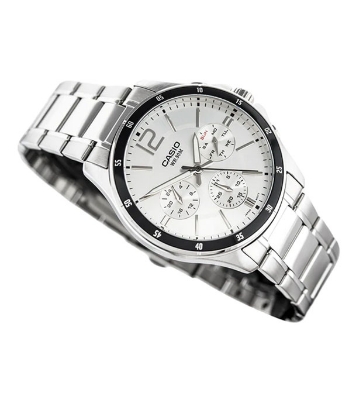 Buy Casio Enticer Multifunction Silver Chain Watch MTP-1374D-7AVDF Online