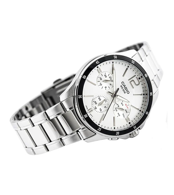 Buy Casio Enticer Multifunction Silver Chain Watch MTP-1374D-7AVDF Online