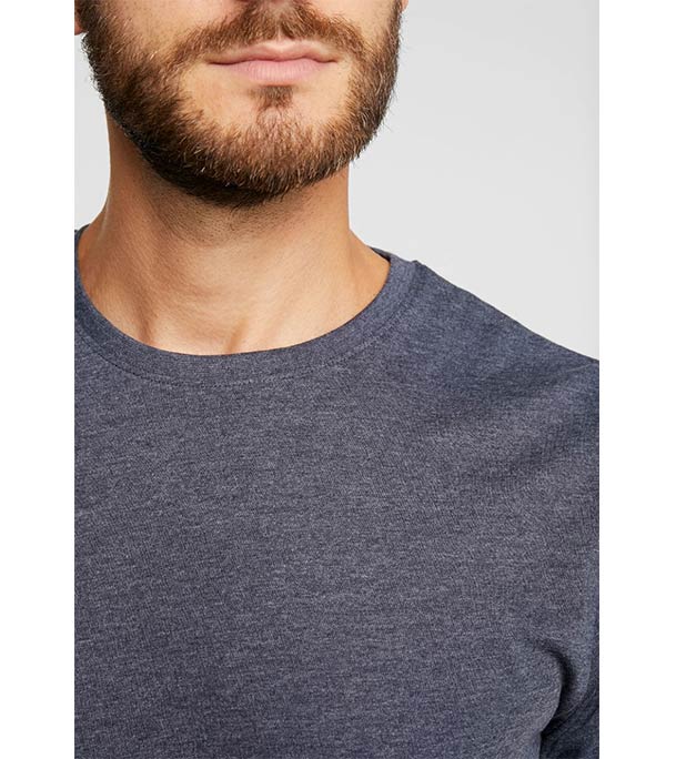 Picture of Men's 100% Export Quality Premium Charcoal Mélange Short Sleeve T-Shirt