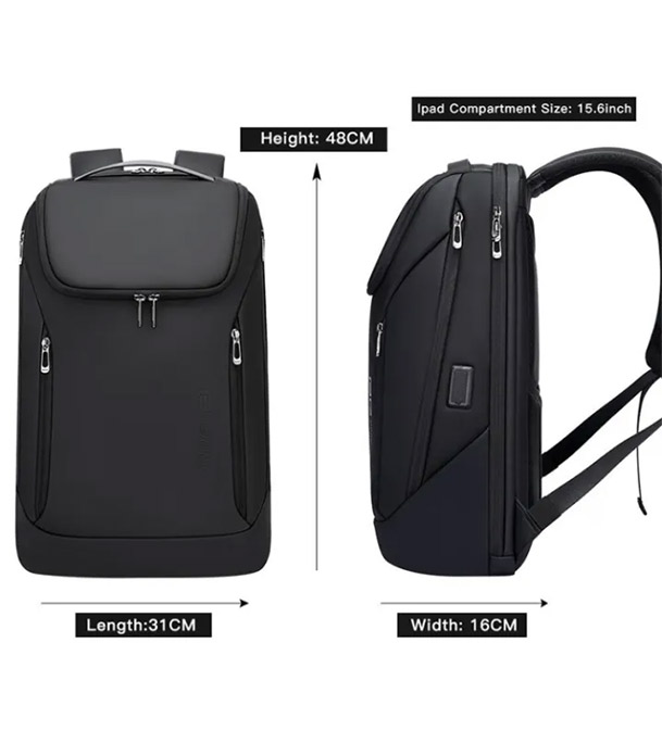 Buy BANGE BG 2517 Premium Backpack Anti Theft Water Repellent Fabric Laptop Bag With USB Charging Online
