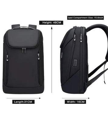 Buy BANGE BG 2517 Premium Backpack Anti Theft Water Repellent Fabric Laptop Bag With USB Charging Online